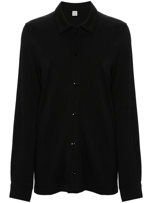 Jersey Button-Up Shirt