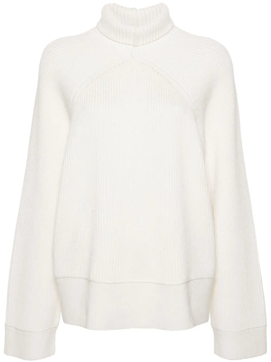 High-Neck Ribbed Jumper