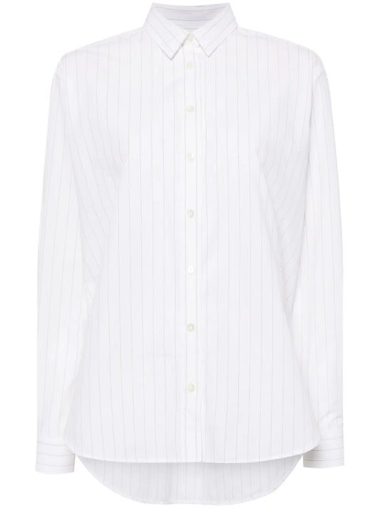 Pinstripe-Print Cotton Shirt