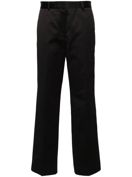 Pressed-Crease Straight Trousers