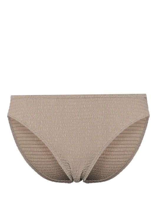 Mid-Rise Smocked Bikini Bottoms