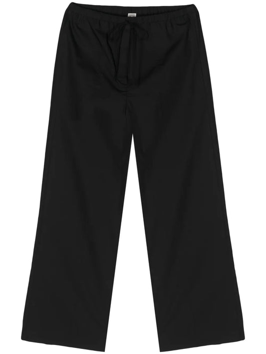 Mid-Rise Straight-Leg Trousers