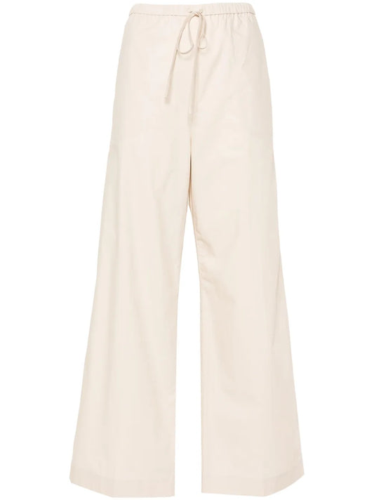 Straight-Leg Drawstring Cotton Trousers
