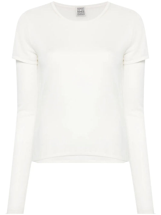Layered Fine-Knit Jumper