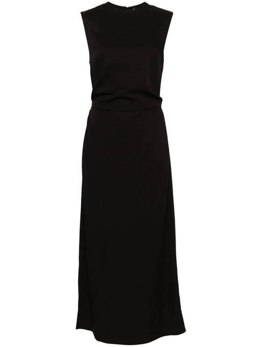 Tie-Waist Sleeveless Midi Dress