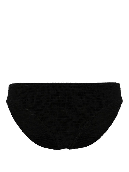 Mid-Rise Smocked Bikini Bottoms
