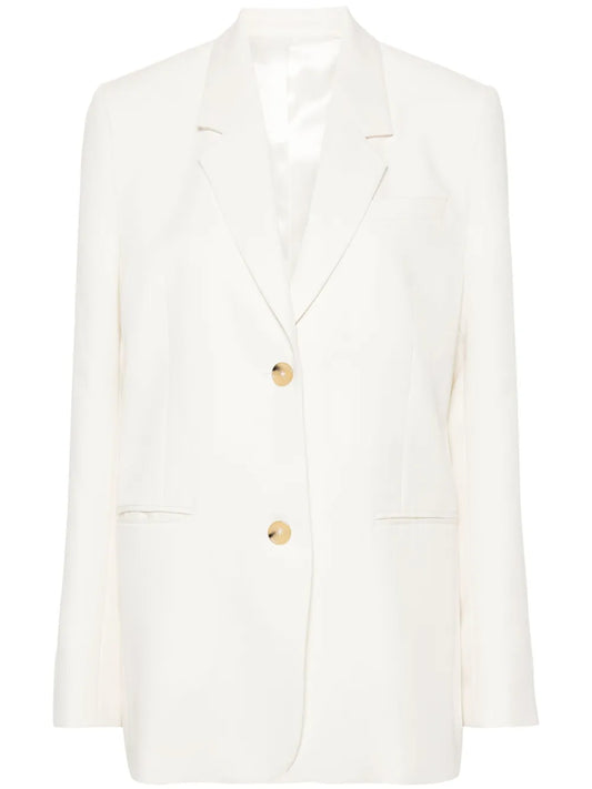 Notched-Lapels Single-Breasted Blazer