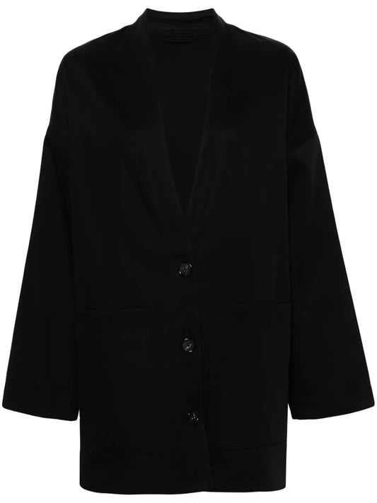 V-Neck Twill Jacket