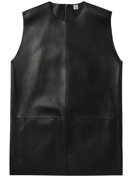 Leather Sleeveless Top
