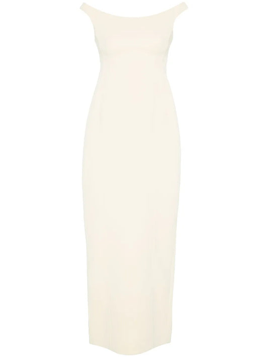 Curved Off-Shoulder Maxi Dress