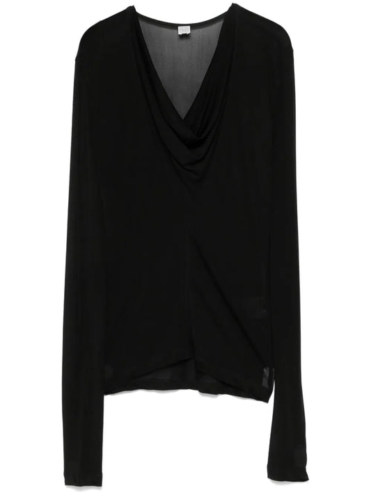 Draped V-Neck Top