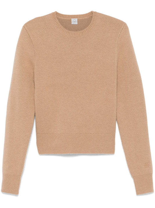 Cropped Crew-Neck Sweater