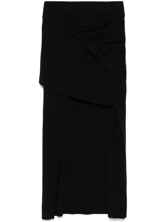 Draped Midi Skirt