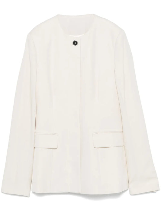Collarless Cinched Jacket