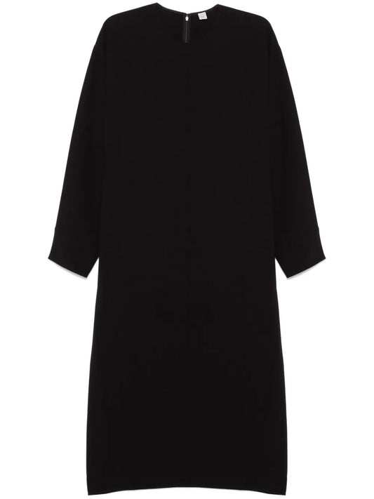 Crew-Neck Cady Dress