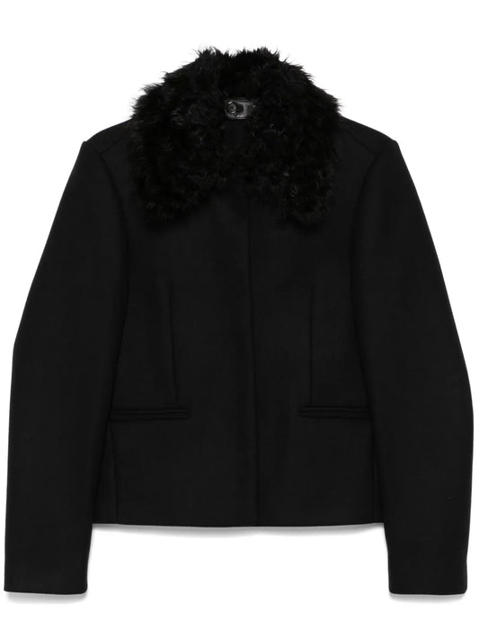 Shearling-Collar Jacket
