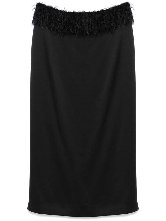 Fringed Maxi Skirt