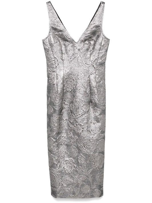 Brocade Midi Dress