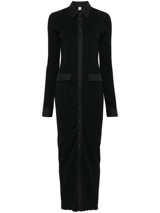 Knitted Shirt Maxi Dress
