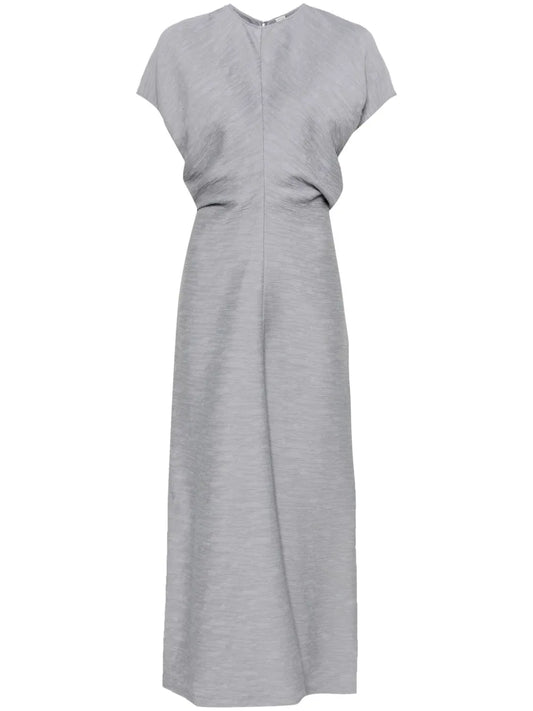 Slouch-Waist Crinkled Maxi Dress