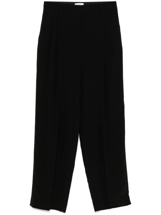 Pleated Straight-Leg Trousers