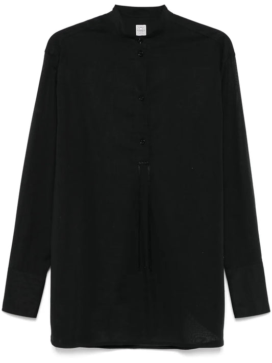 Stand-Up Collar Blouse