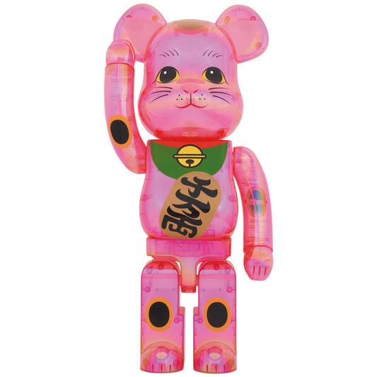 Medicom Be@Rbrick Maneki Neko Pink Transparent Plating