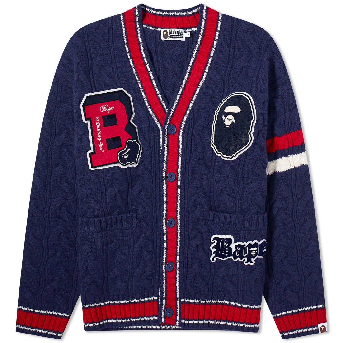 College Badges Knit Cardigan