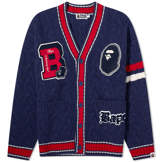 College Badges Knit Cardigan