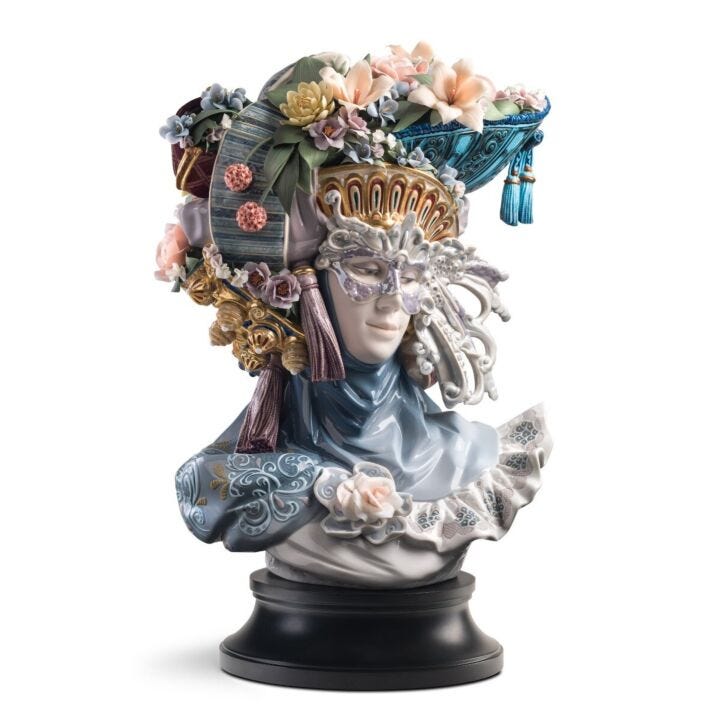 Venetian Fantasy Woman Sculpture