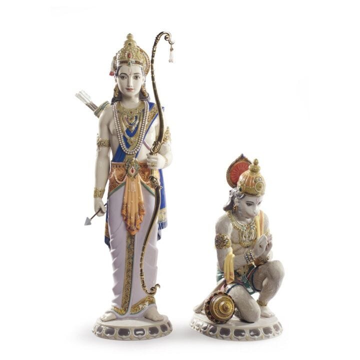 Lakshman And Hanuman Sculpture