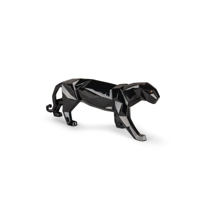 Panther Figurine Glazed