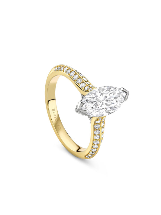 Petal Marquise Cut Diamond Ring