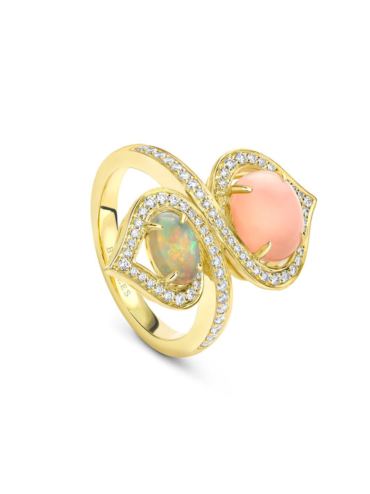 Woodland Pink Opal Ring