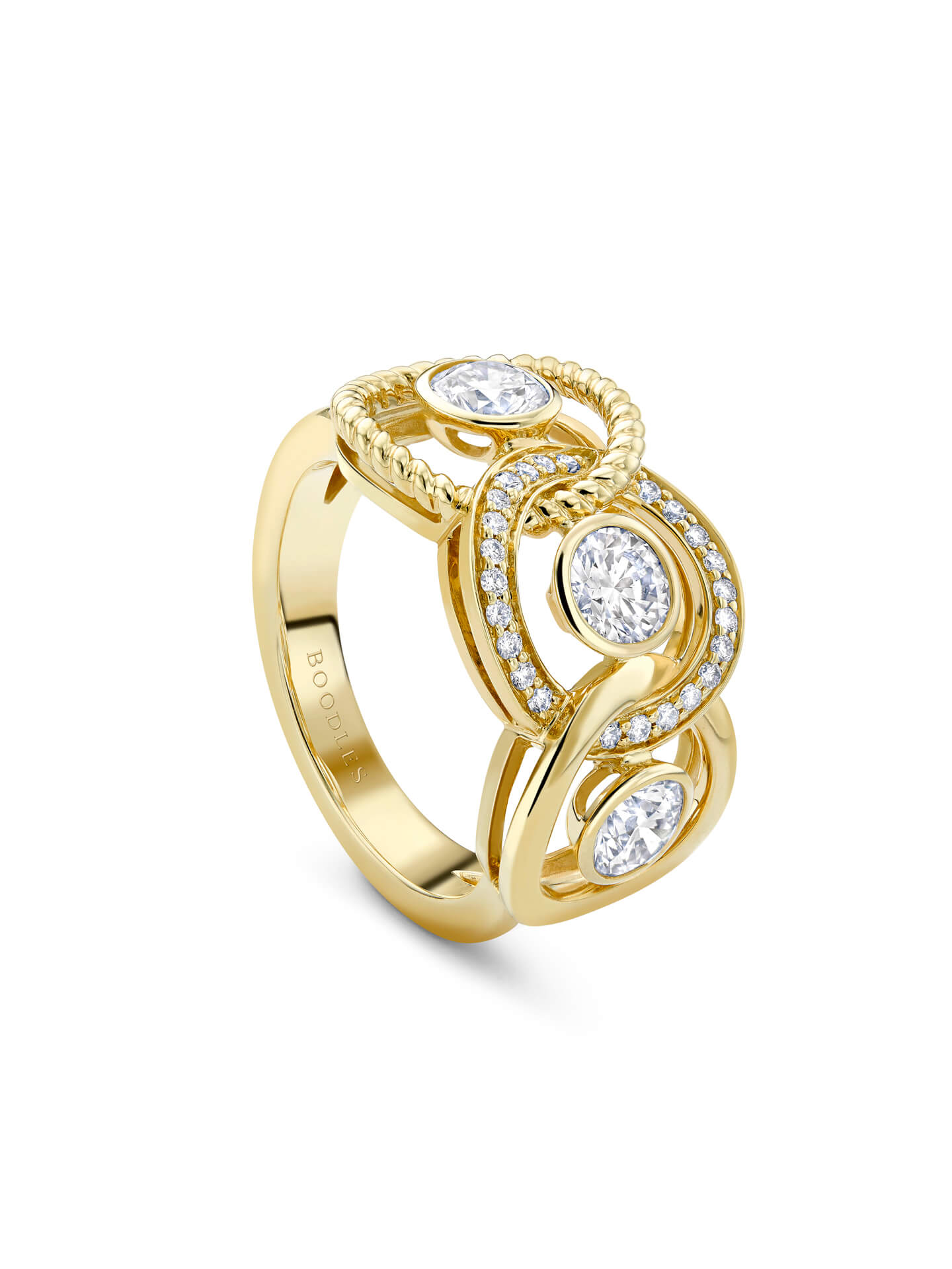 Roulette Triple Diamond Ring