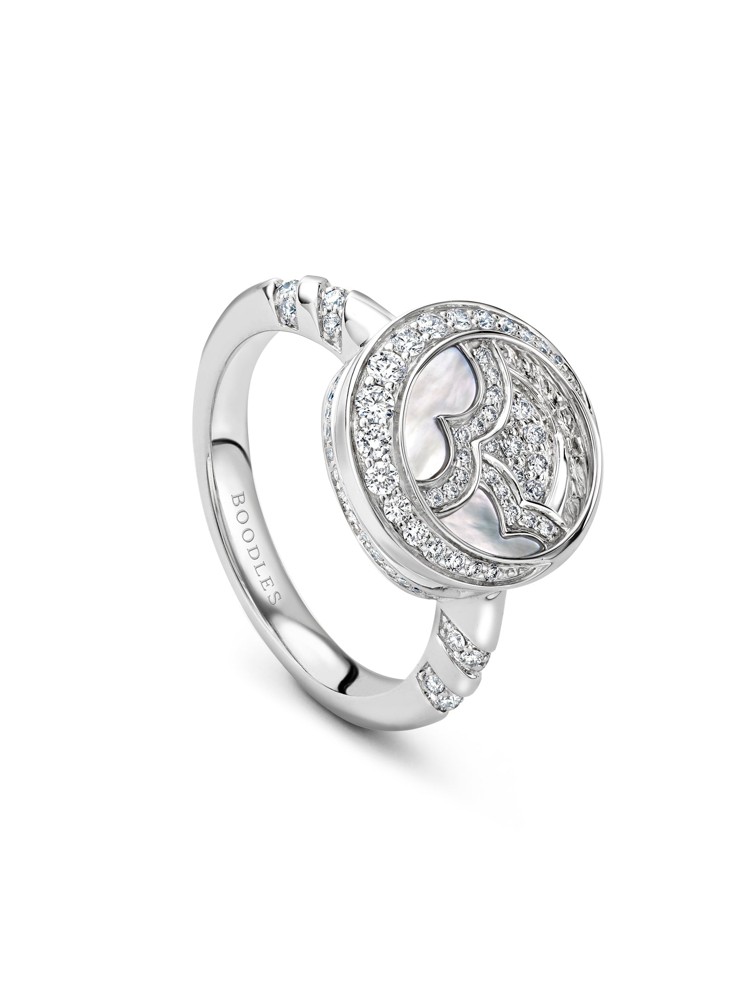 Air Mother of Pearl Diamond Ring