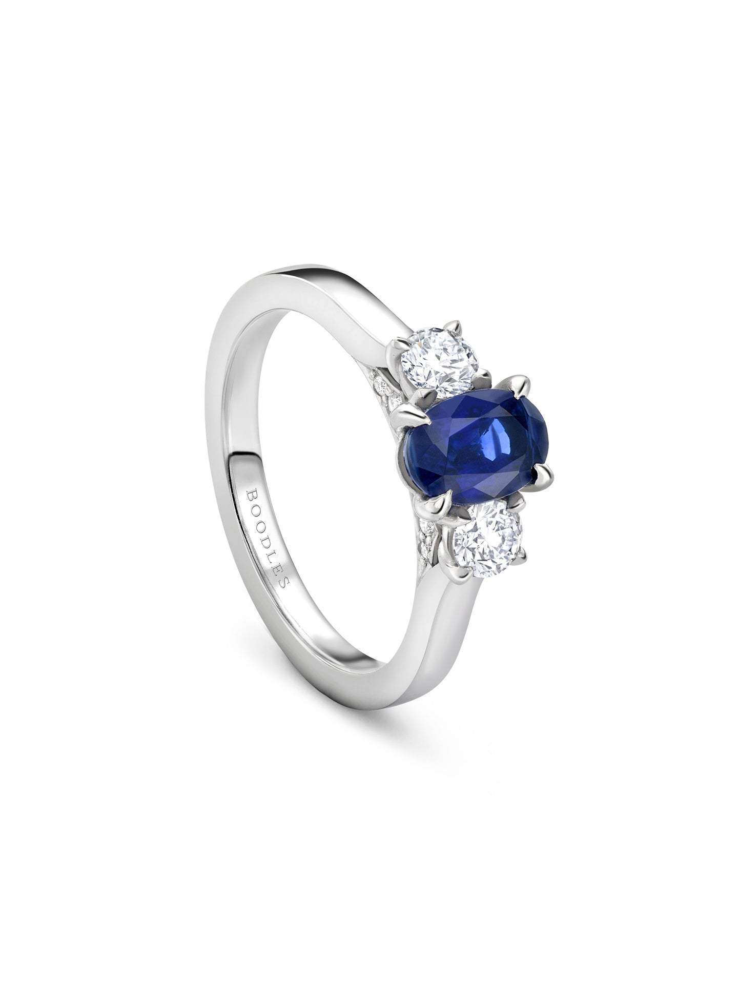 Trilogy Sapphire Diamond Ring