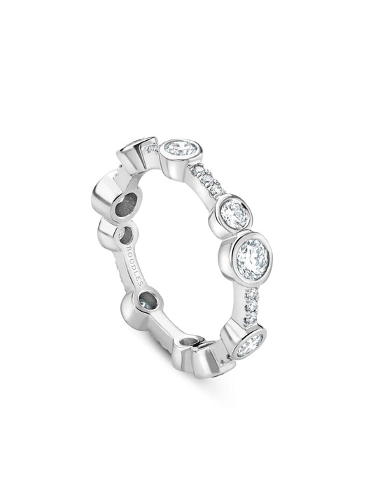 Waterfall Full-Hoop Diamond Ring