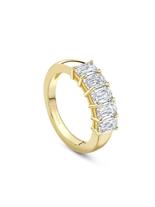 Classic Five Stone Ashoka Diamond Ring