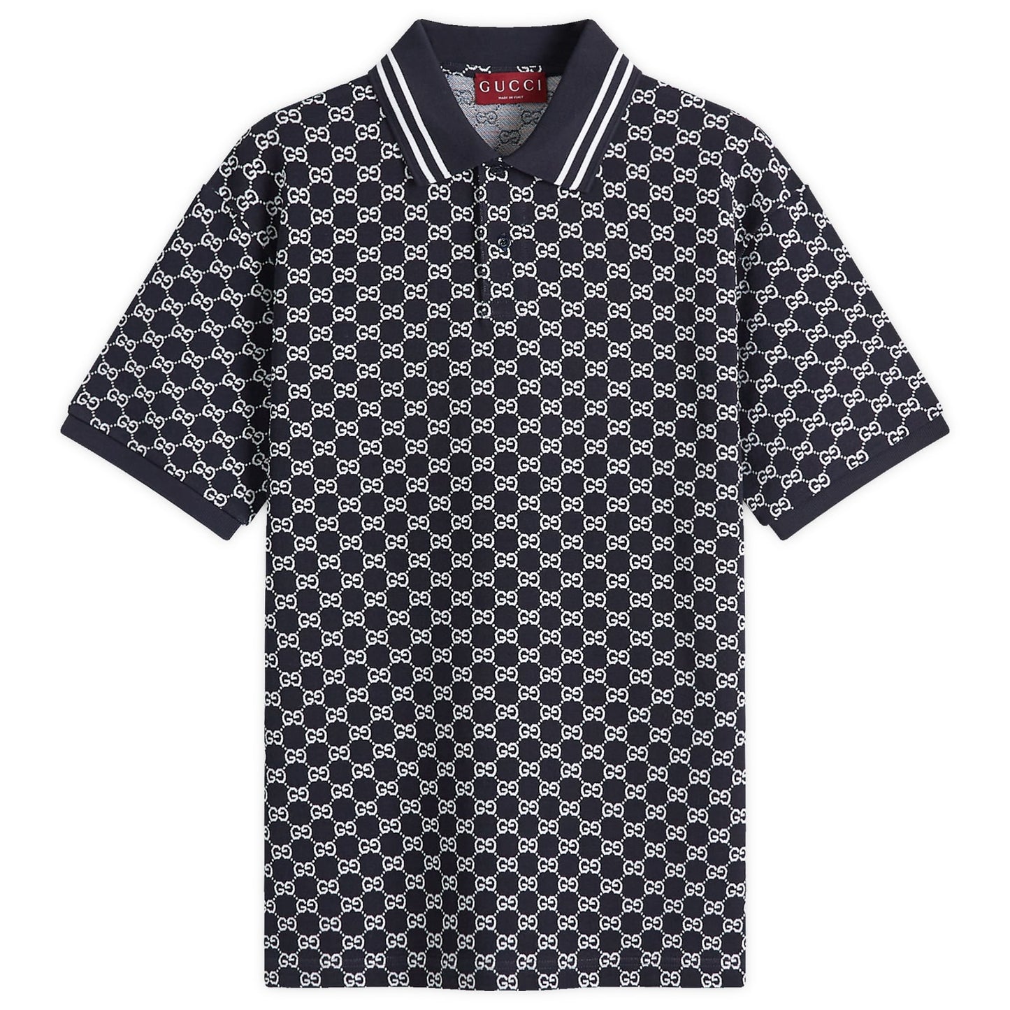 GG Jacquard Cotton Piquet Polo Shirt