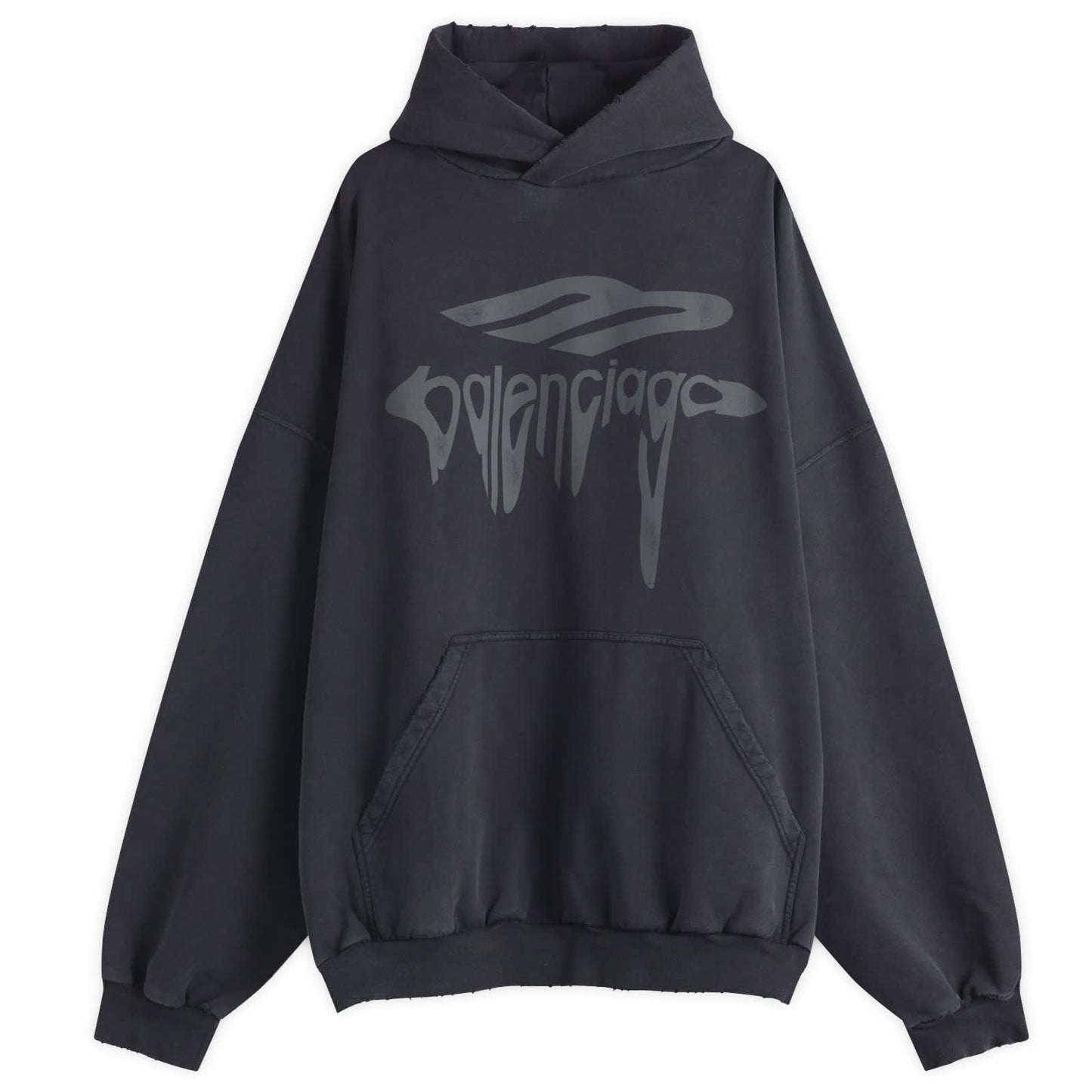 Wavy Logo Large Fit Hoodie