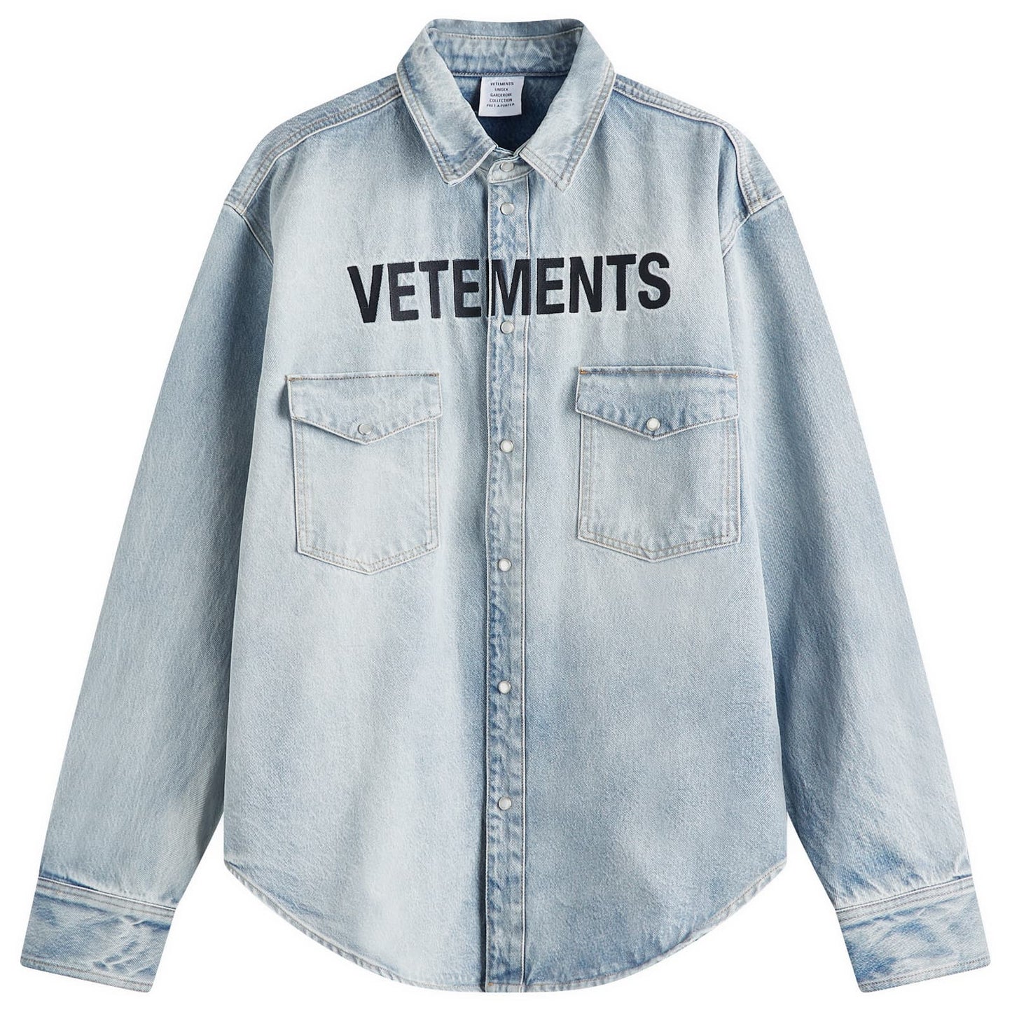 Embroidered Logo Denim Shirt