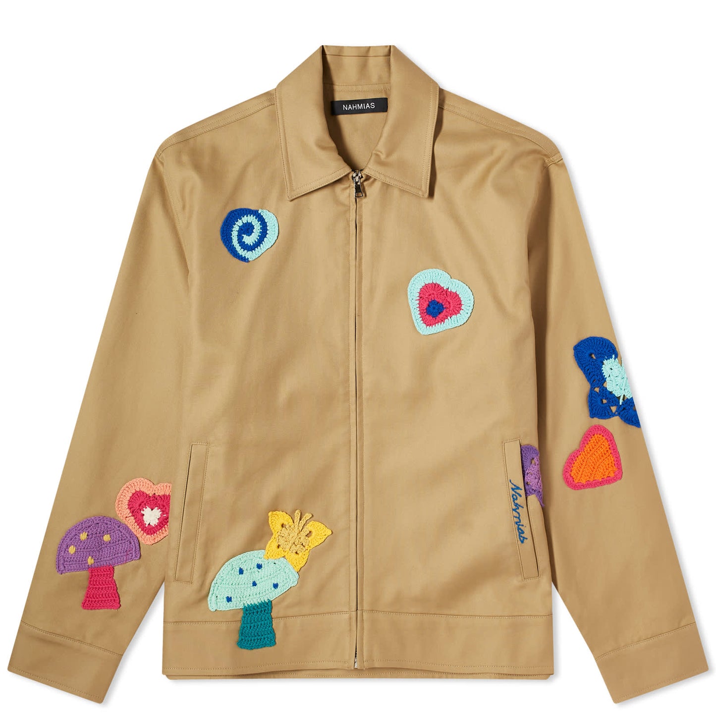 Crochet Patch Worker Jacket