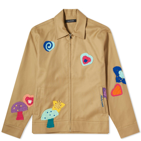 Crochet Patch Worker Jacket