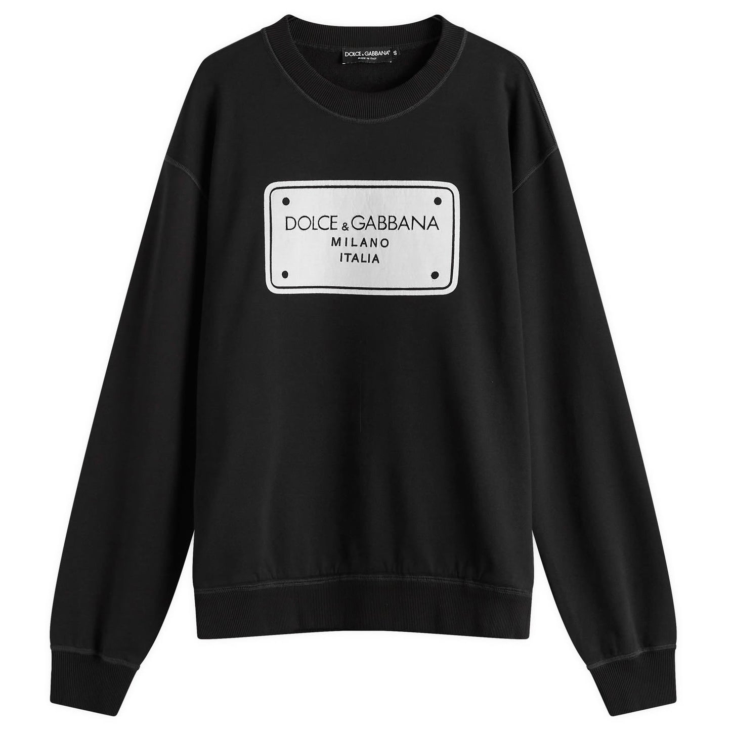 Badge Print Crew Neck Sweatshirt