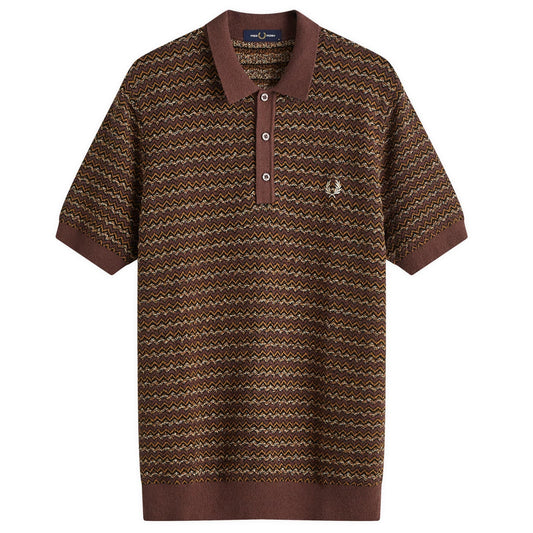 Boucle Jacquard Knit Polo