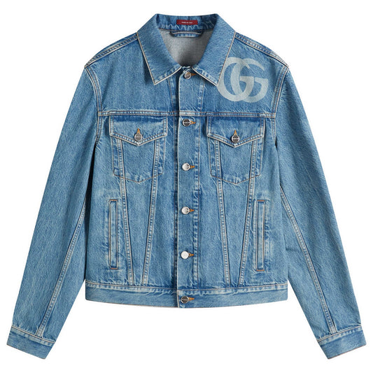 Mid Blue Wash Denim Trucker Jacket