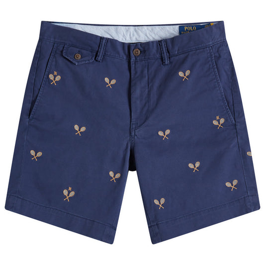 Embroidered Racquet Shorts