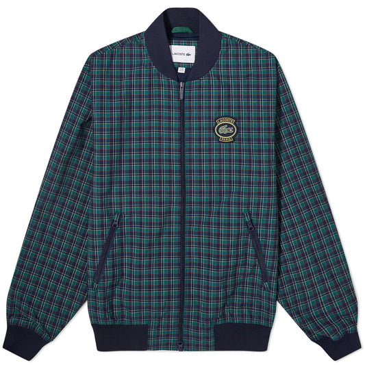 Paris Logo Check Bomber Jacket
