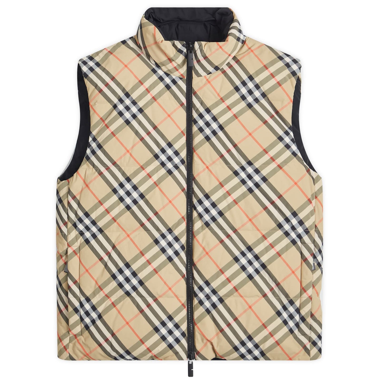 Nylon Check Puffer Gilet